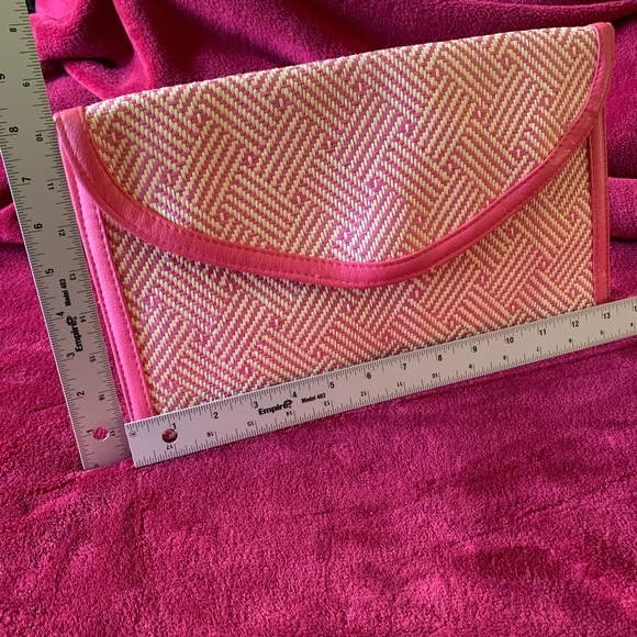 H&M Divided straw woven envelope style clutch bag - Picture 2 of 5